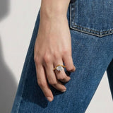 Dewdrop Diamond Gold Ring