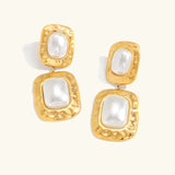 Trixie Chunky Pearl Drop Earrings