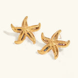 Aquatta Gold Starfish Earrings
