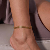 Avelie Mesh Chain Gold Anklet