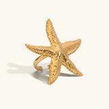Seabreeze Gold Starfish Ring