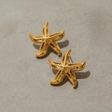 Aquatta Gold Starfish Earrings