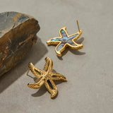 Aquatta Gold Starfish Earrings