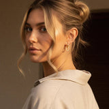 Aina Double Hoop Diamond Earrings